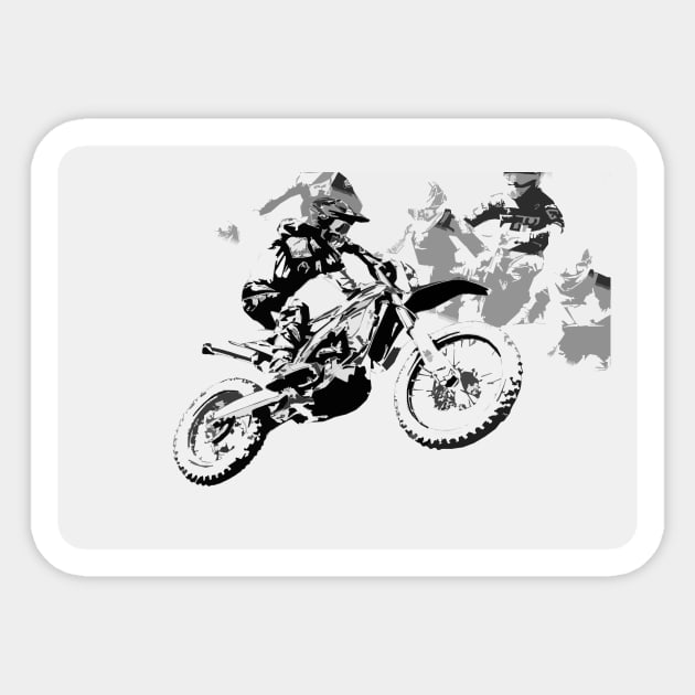 The Big Race - Motocross Racers Sticker by Highseller